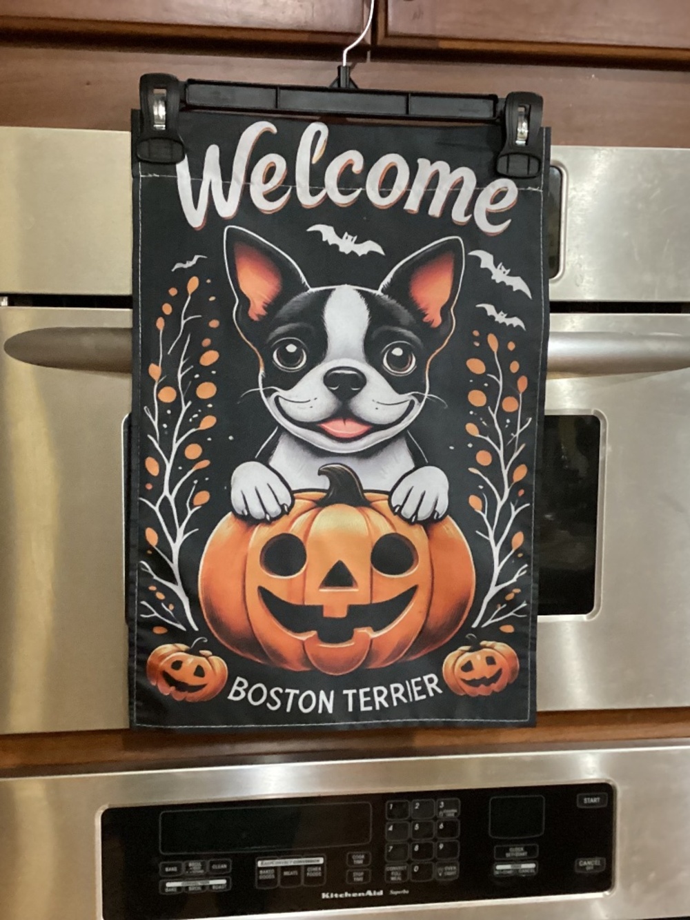 NEW Double Sided Garden flag, Welcome, Boston Terrier, Polyester